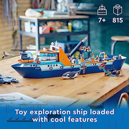 buy LEGO City Arctic Explorer Ship 60368 Building Toy Set, Fun Toy Gift for 7 Year Old Boys and Girls, w. in India