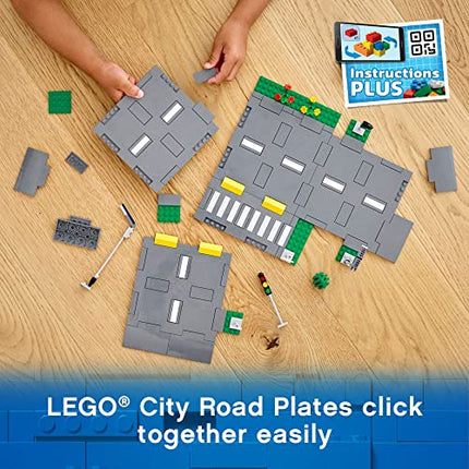 buy LEGO City Road Plates 60304 - Building Toy Set, Featuring Traffic Lights, Trees, Glow in The Dark in India