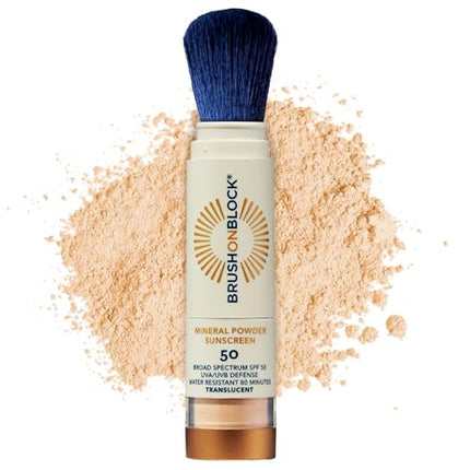 Buy Brush On Block SPF 50 Mineral Powder Sunscreen, Translucent, Broad Spectrum, Water Resistant Face in India