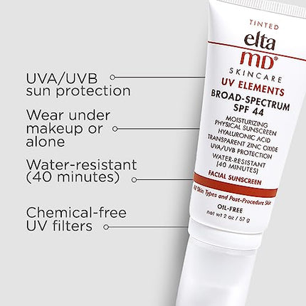 buy EltaMD UV Elements Tinted Sunscreen Moisturizer, SPF 44 Tinted SPF Moisturizer for Face and Body in India