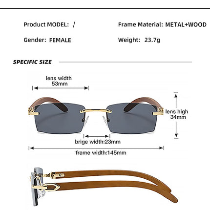 Buy Heptagram Rectangle Fashion Rimless Sunglasses for Women Men Gangster 90s Frameless Shades Retro Vin in India.