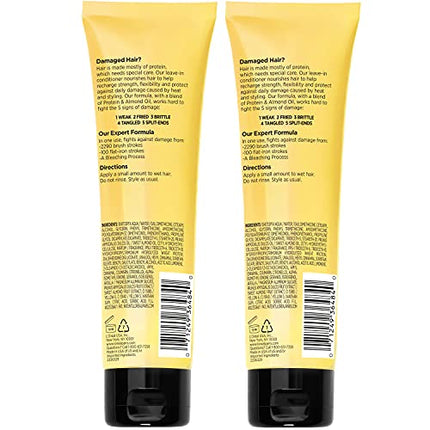 L'Oreal Paris Elvive Total Repair 5 Protein Recharge Leave In Conditioner Treatment, and Heat Protectant, 2 pack, (5.1 Ounce each) (Packaging May Vary)