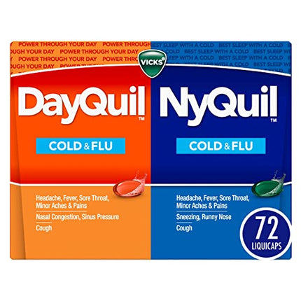 Buy Vicks DayQuil and NyQuil Combo Pack, Cold & Flu Medicine, Powerful Multi-Symptom Daytime And Nighttime Relief in India