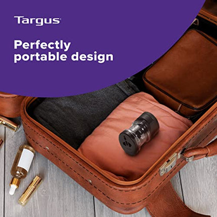 Targus Universal Power Travel Adapter, Black – International Plug Adapter for Europe, UK, AUS, and More, Safely Power Your Devices Around the World (APK01US1)