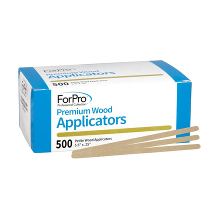 ForPro Premium Wood Applicators, Non-Sterile, Hair Removal Waxing Applicators, Petite, 4.5” L x .375” W, 500-Count