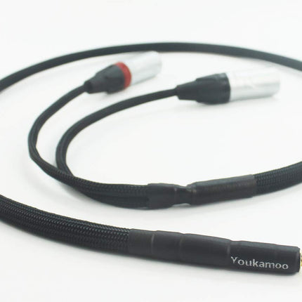Youkamoo 4.4mm to Dual XLR Male Balanced Audio Headphone Adapter Silver Plated Cable 3 FT 1M 4.4mm to XLR
