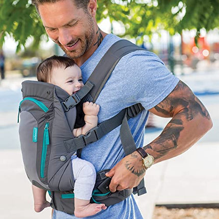 Infantino Carry On Carrier - Ergonomic, Expandable, face-in and face-Out, Front and Back Carry for Newborns and Older Babies 8-40 lbs