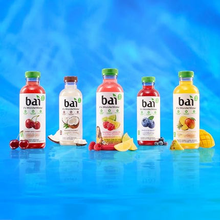 Bai Antioxidant Infused Water Beverage, Raspberry Lemon Lime ft. Sydney Sweeney, with Vitamin C and No Artificial Sweeteners, 18 Fluid Ounce Bottle, 12 Pack