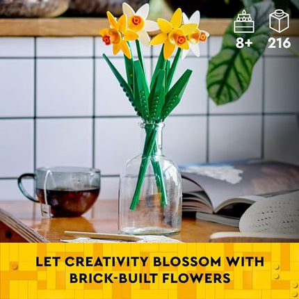 Buy LEGO Daffodils Celebration Gift, Yellow and White Daffodils, Spring Flower Room Decor, Great Gift for Flower Lovers, 40747 in India