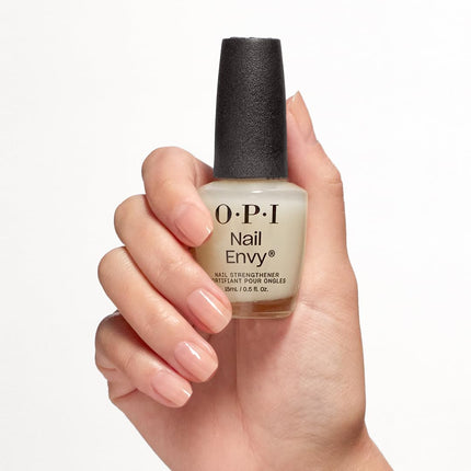 OPI Nail Envy, Nail Strengthening Treatment, Stronger Nails in 1 Week, Vegan Formula*, Clear, 0.5 fl oz