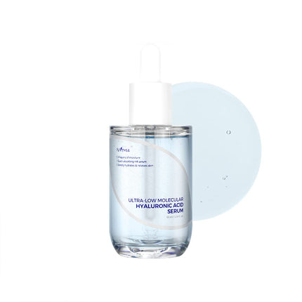 ISNTREE Ultra-low Molecular Hyaluronic Acid Serum 50ml, 1.69 fl.oz | Quick absorbing Hyaluronic acid serum | Deeply hydrates and smoothens the skin