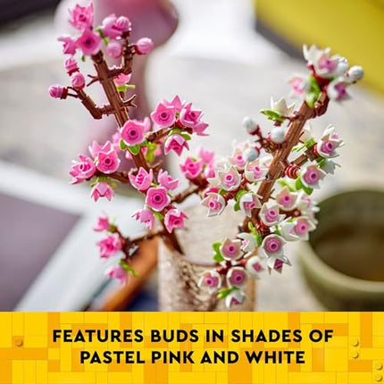 buy LEGO Cherry Blossoms Celebration Gift, Buildable Floral Display for Creative Kids, White and Pink Cherry Blossom in India.