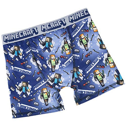 Minecraft boys Underwear Multipacks Boxer Briefs, Minecraft7pkath Bxrbr, 8 US