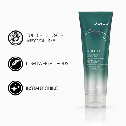 Joico JoiFULL Volumizing Conditioner, 8.5 Fl Oz - With Rice Protein, Bamboo Extract, Lotus Flower, and Smart Release Technology