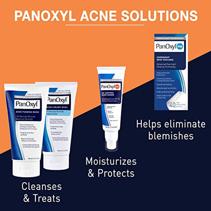PanOxyl Antimicrobial Hydrating Acne Creamy Wash, 4% Benzoyl Peroxide, 6 Ounce