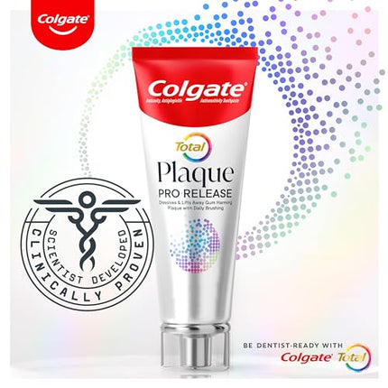 Colgate Total Plaque Pro Release Whitening Toothpaste, 2 Pack, 3.0 Oz Tubes