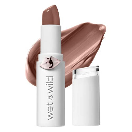 Lipstick By Wet n Wild Mega Last High-Shine Lipstick Lip Color Makeup, Blush Pink Clothes Off