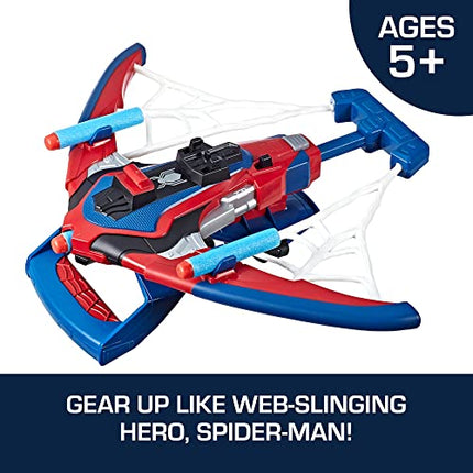 Marvel Spider-Man Web Shots Spiderbolt NERF Powered Blaster Toy, Fires Darts, 3 Darts, Kids 5+ Years (Amazon Exclusive)