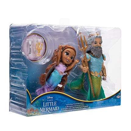 buy Disney The Little Mermaid Ariel Doll and King Triton Petite Gift Set, 6 Inches Tall with Dinglehopper in India