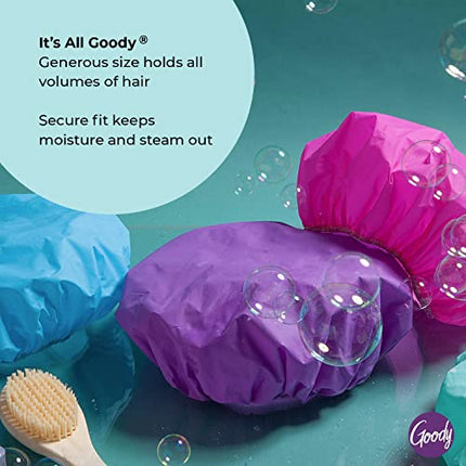 buy Goody Styling Essentials Shower Cap, 3 Count - Protect Your Hairstyle While Remaining Comfortable - in India