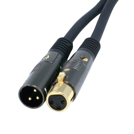 Monoprice XLR Male to XLR Female Cable - 15 Feet - Black, 16AWG, Gold Plated, Microphone & Interconnect - Stage Right Series