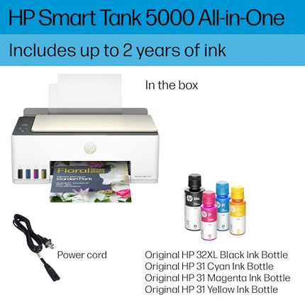 Buy HP Smart-Tank 5000 Wireless All-in-One Ink-Tank Printer with up to 2 years of ink included in India