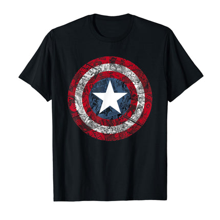 Buy Marvel Captain America Avengers Shield Comic T-Shirt in India