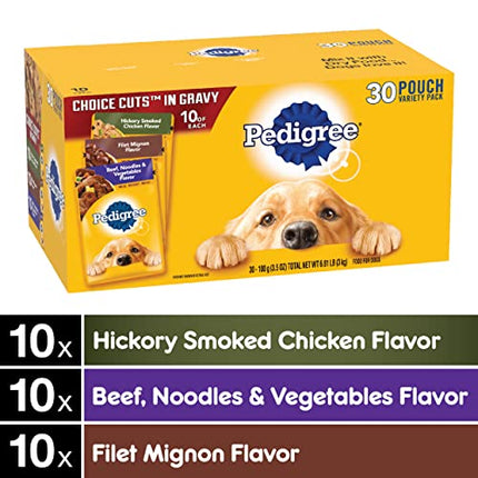 Buy PEDIGREE CHOICE CUTS IN GRAVY Adult Soft Wet Dog Food 30-Count Variety Pack, 3.5 oz Pouches in India India