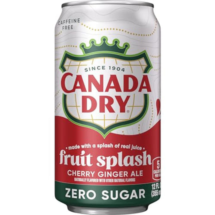 Buy Canada Dry Zero Sugar Cherry Gingerale Fruit Splash 12oz, Pack of 12 in India