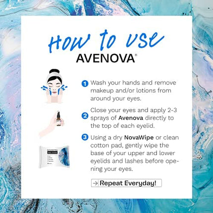 NovaWipes By Avenova – Soft, Strong, Hypoallergenic, Non-Irritating, Durable, Absorbent, Multi-Layer Dry Wipes for use when Applying Avenova Spray (30 count)