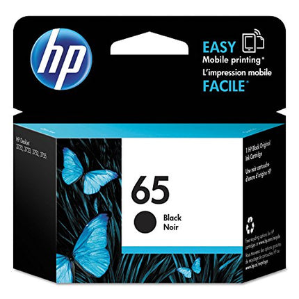 Buy HP 65 Black Ink Cartridge | Works with HP AMP 100 Series, HP DeskJet 2600, 3700 Series, HP ENVY in India