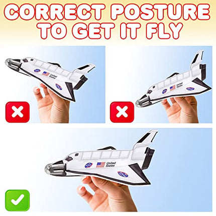 buy ArtCreativity Space Shuttle Gliders, Set of 24, Flying Toys for Boys & Girls, Made of Foam Material, in India