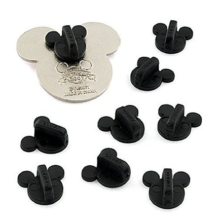 Disney (12) Mickey Mouse Pin Backs, black, universal