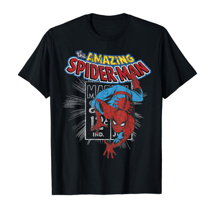 Buy Marvel The Amazing Spider-Man Vintage Comic Poster T-Shirt in India