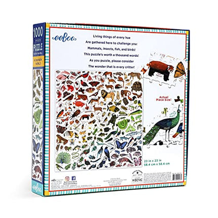 Buy eeBoo: Piece and Love A Rainbow World 1000 Piece Square Adult Jigsaw Puzzle, Puzzle for Adults in India
