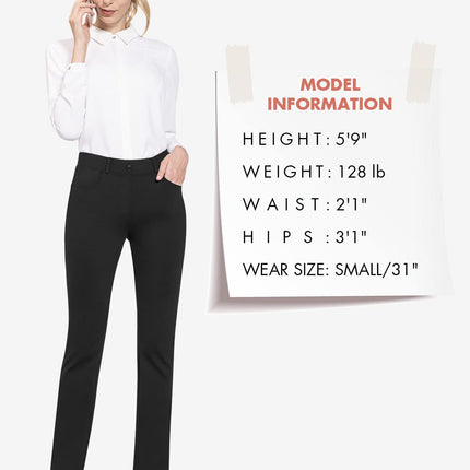 Buy BALEAF Women's Petite Yoga Dress Pants Black Stretchy Work Slacks Business Casual Trousers with Pockets 29" Black M in India