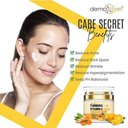 buy DERMAXGEN Turmeric Face Cream + 30% Vitamin C Glow Boosting Moisturizer & Skin Repairing, Hydrating in India