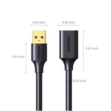 UGREEN USB Extender, USB 3.0 Extension Cable Male to Female USB Cable High-Speed Data Transfer Compatible with Webcam, Gamepad, USB Keyboard, Mouse, Flash Drive, Hard Drive, Oculus VR, Xbox 3 FT