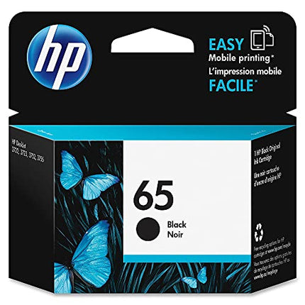 Buy HP 65 Black Ink Cartridge | Works with HP AMP 100 Series, HP DeskJet 2600, 3700 Series, HP ENVY in India