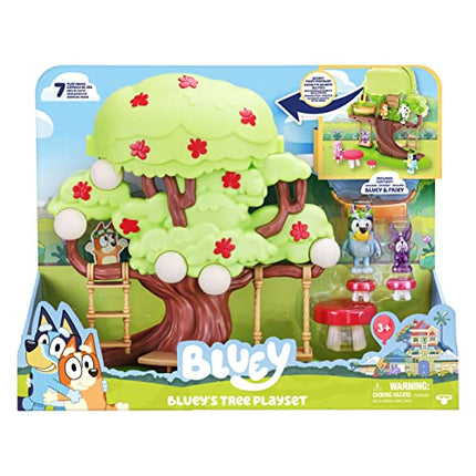 BLUEY Tree Playset with Secret Hideaway, Flower Crown and Fairy Figures and Accessories