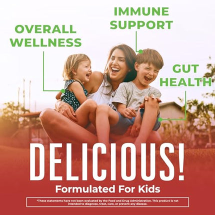 MaryRuth Organics Kids Probiotics for Digestive Health, USDA Organic Probiotic Gummies, 2 Month Supply, for Kids, Immune Support, Gut Health Supplement, Vegan, Non-GMO, Gluten Free, 60 Count