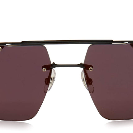 Carrera Men's 8034/Se Rectangular Sunglasses, Black/Red Mirrored, 61mm, 17mm