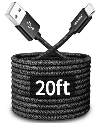 buy CLEEFUN 20ft (6m) Long Type C Cable, USB A 2.0 to USB C Nylon Braided Charger Cord Compatible with S in india