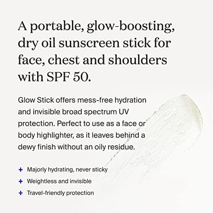 Buy Supergoop! Glow Stick, 0.7 oz - SPF 50 PA++++ Dry Oil Sunscreen Stick for Face & Body - Brightens & in India