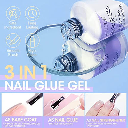 Buy Gellen Nail Tips And Glue Gel Kit, Acrylic Nail Kit With 504Pcs Stiletto Fake Nails, U V LED Nail La in India