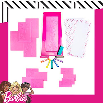 Barbie Fashion Plates All in One Studio Sketch Design Activity Set – Fashion Design Kit for Kids Ages 6 and Up