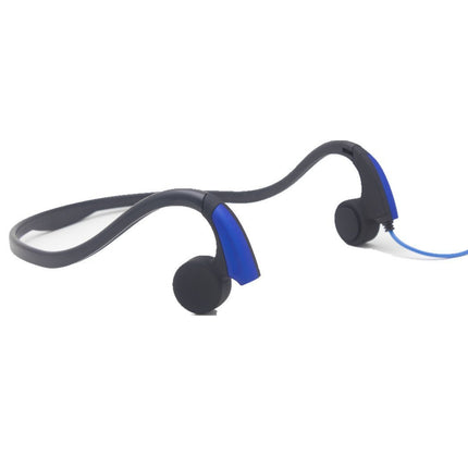 Easycat GZCRDZ Bone Conduction Headphones with Microphone Stereo Open-Ear Sport Headphone with Noise Reduction Microphone (Blue)