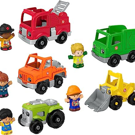 Fisher-Price Little People Toddler Playset Activity Vehicles Toy Set with 10 Toys for Preschool Pretend Play Ages 1+ Years (Amazon Exclusive)