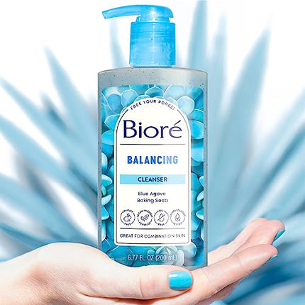 Biore Balancing Face Wash, Cleanser For Combination Skin, PH Balanced Face Cleanser, Vegan, Cruelty Free 6.77 Oz, Pack of 3