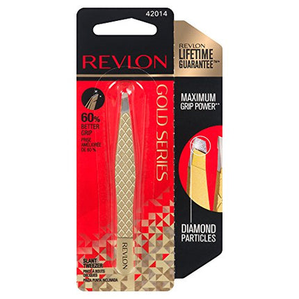 Buy Revlon Hair Removal Tweezer, Gold Series Slant Titanium Coated, Diamond Particles For Maximum Grip in India